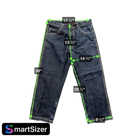 Vintage Y2K - Risk Jeans Co. - Dark Wash Baggy Hip Hop Skater Jeans - 36 x 30 - Picture 7 of 7